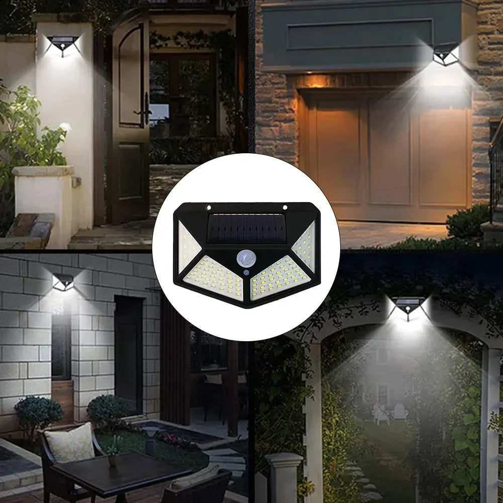lampe solaire extérieure moderne noire capteur mouvement étanche ip65 autoinstallation led vacances jardin cloison
