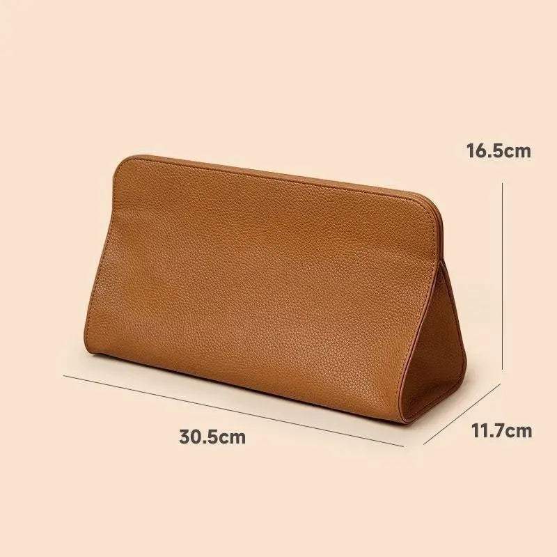 sac rangement aspirateur cheveux fer lisser cordon moderne texture cuir noir marronclair