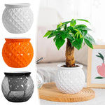 pot plante moderne blanc orange gris triangles géométriques absorbant eau fleur verteintérieur maisonadulteunisexe