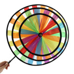 roue vent multicolore moderne rayures diagonales tringle extérieur jardin decoration
