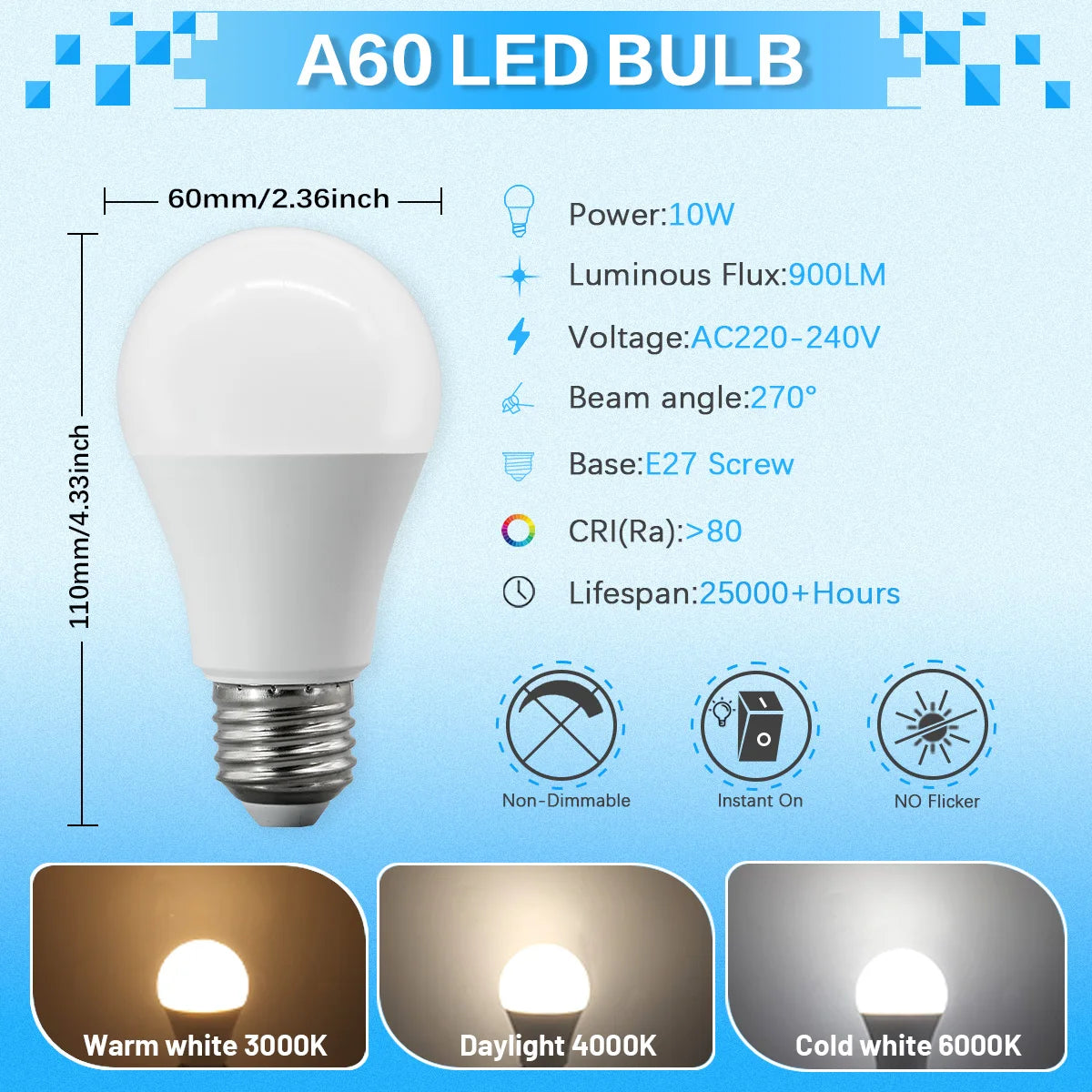 lot ampoules led boule e27 blanc moderne salon chambre maison intérieur décoratif