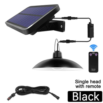 lampe solaire ip65 led étanche télécommande double tête noir moderne clips