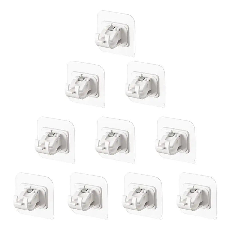 supports muraux adhésifs blancs crochets réutiliables modernes rideaux sans perçage
