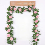 guirlande florale artificielle rose blanc mariage anniversaire baby shower décoration romantiqueintérieur