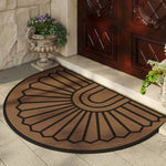 tapis d'entrée moderne marron clair noir rayures géométriques antidérapant extérieur salon large choix