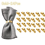 anneaux serviettes or lisses modernes fourchettes cuillères garnitures tables différentes couleurs mariage banquet