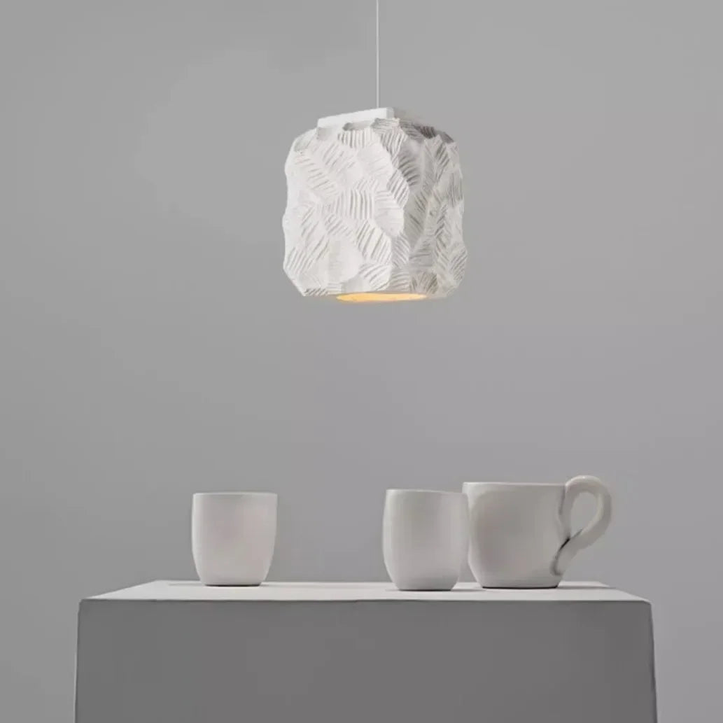 lampe suspendue moderne feuilles stylisées blanc gris 38cm 43cm