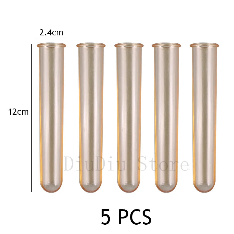 tubes essai transparents bleus oranges violets moderne acrylique supports vases
