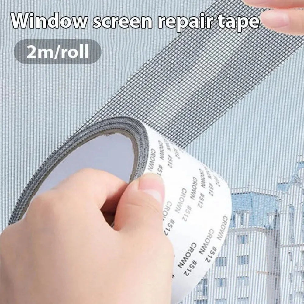 ruban réparation moustiquaire fenêtre adhésif fibreglass anti moustiques facile couper