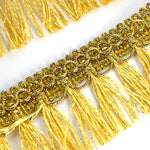 ruban franges dorées 4cm 45mm 65mm polyester textile maison rideau décoratif classique élégant