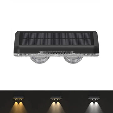 spots solaires led changeants ip65 moderne panneau solaire intégré clips facileextérieur noir mat