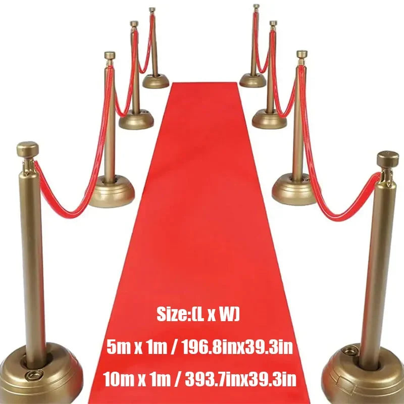 tapis rouge mariage longueur 15m 10m 5m uni moderneintérieur extérieur