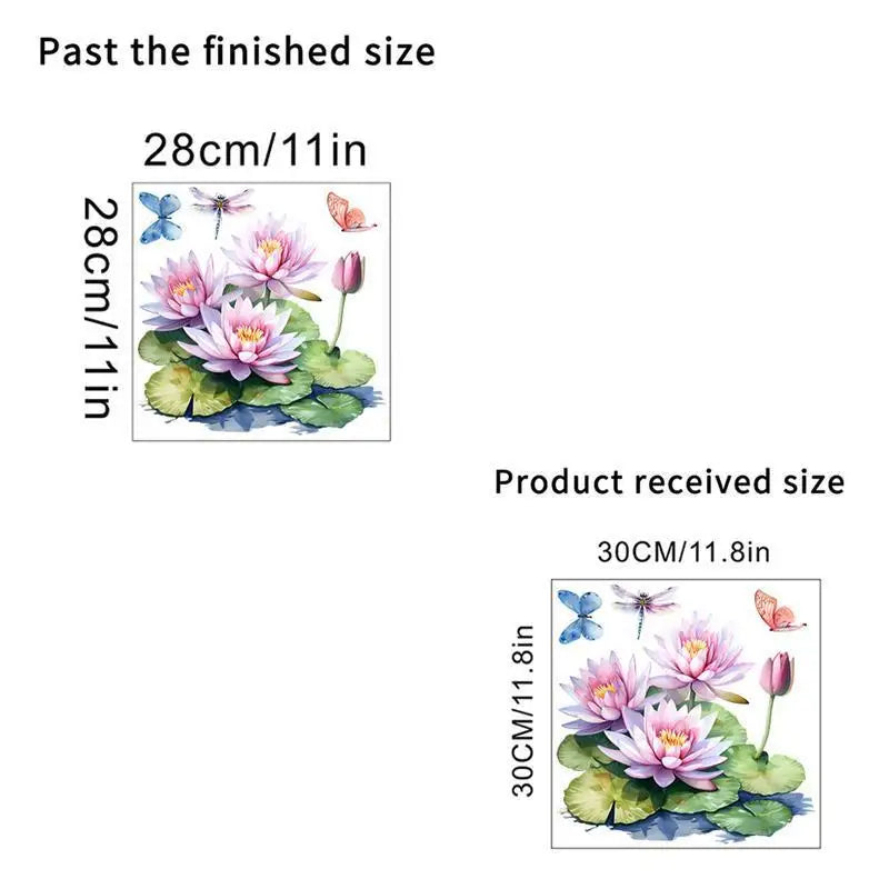 sticker adhésif moderne multicolore tournesol fleurs herbes sauvages décoration wc toilettes couvercle réfrigérateur illustration