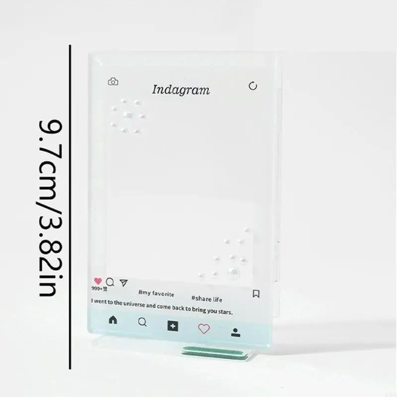 cadre decoratif imitation smartphone rose blanc moderne ludique relief transparent deco