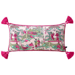 taie d'oreiller imprimée léopard tropical velours carré moderne deux côtés opaques tassel rouge océanique