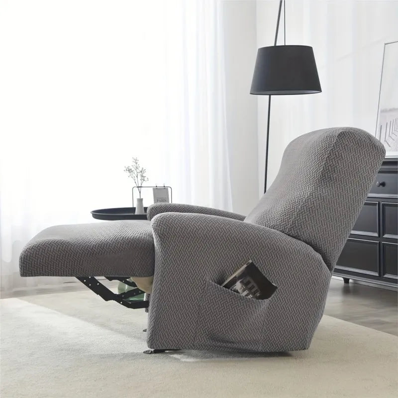 housses fauteuil gris tissu jacquard moderne élastique accueil pièces