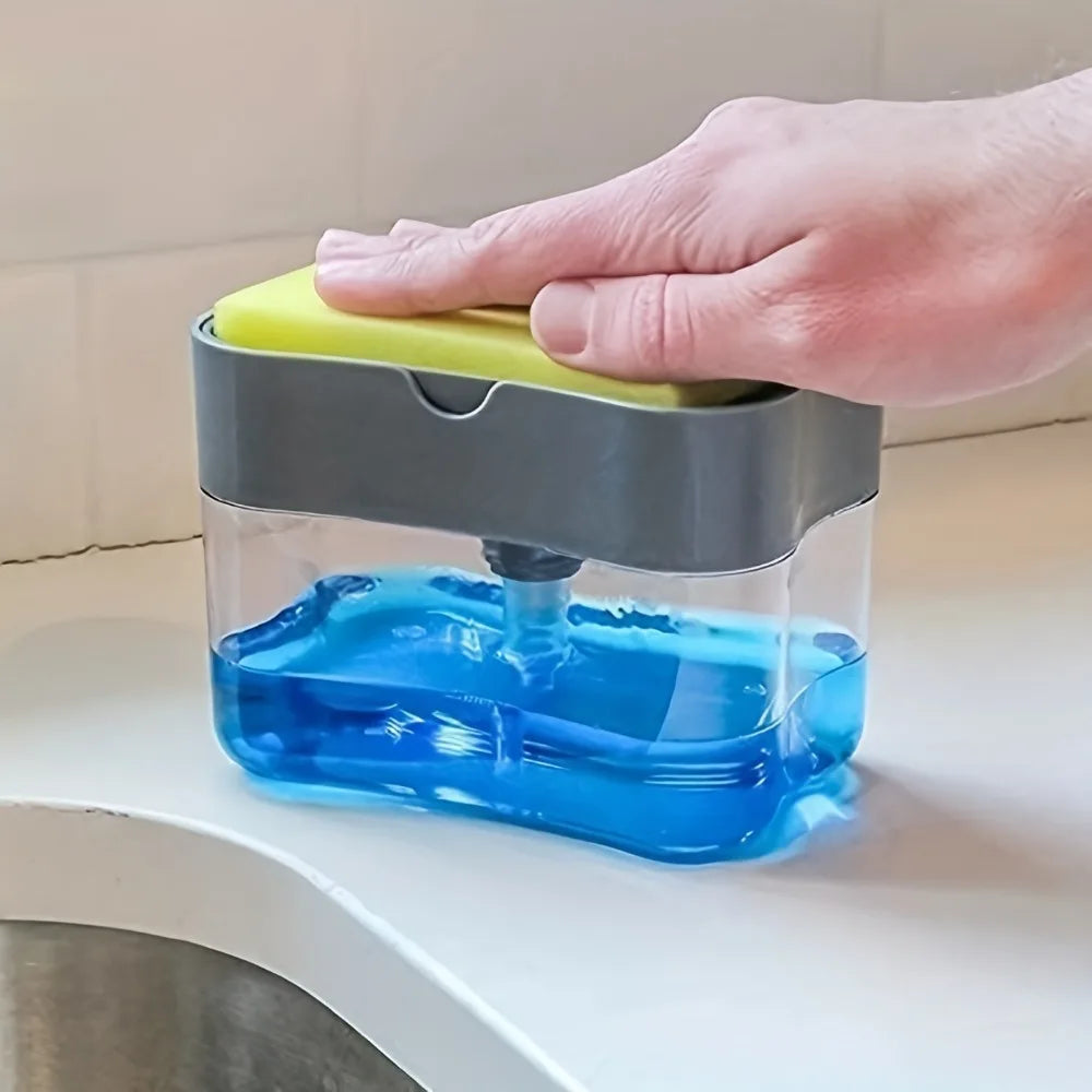 distributeur savon liquide mousse mains plastique gris vert jaune bleu transparent moderne adhésif éponge