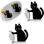 décoration réfrigérateur aimant chat dessin animé vase blanc cartoon