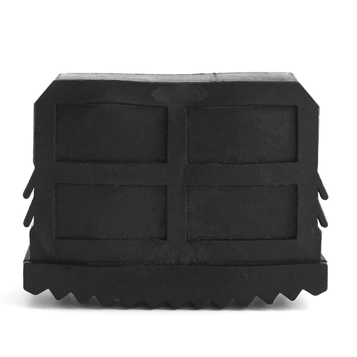 tapis antidérapants caoutchouc noir supports pieds chaise table texturés découpes rectangulaires base dentelée industriels