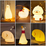 veilleuse led rechargeable canard mignon blanc jaune lampes enfants chambre coucher cadeau anniversaire