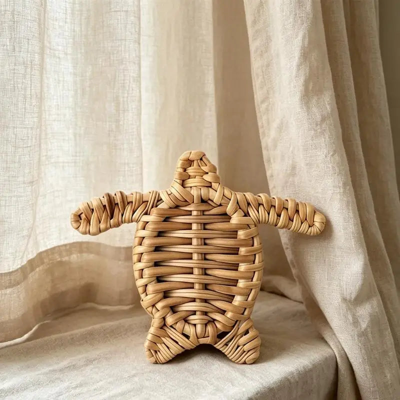 pince rideau tressée tortue naturelle beige artisanale rustique opaque fenêtre salon