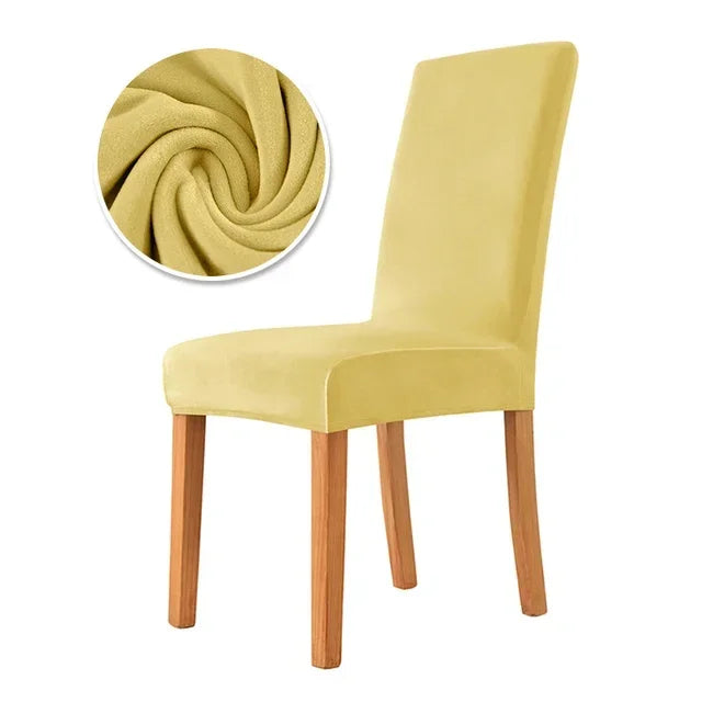 housse chaise velours polyester moderne camel opaque simple mariage banquet chaise plage fauteuil