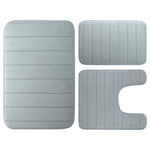 tapis bain mousse mémoire forme moderne rayures horizontales absorbant antidérapant lavable machine extra doux