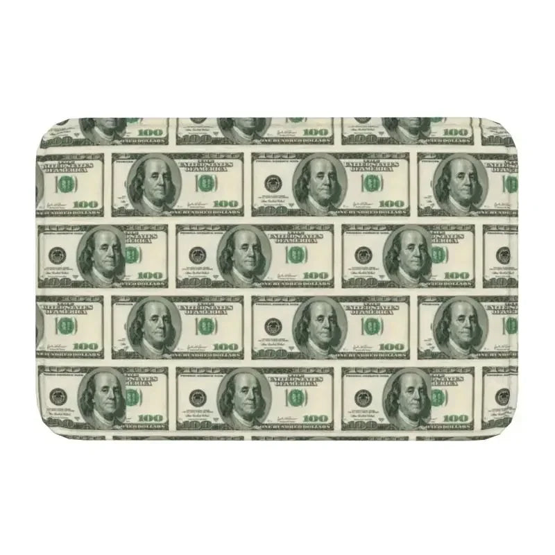 tapis vert moderne billets dollars antidérapant imperméable usage extérieur intérieur porte sol