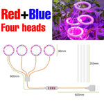 lampe led croissance plante circulaire diodes blanc moderne anneau flexible réglable temps