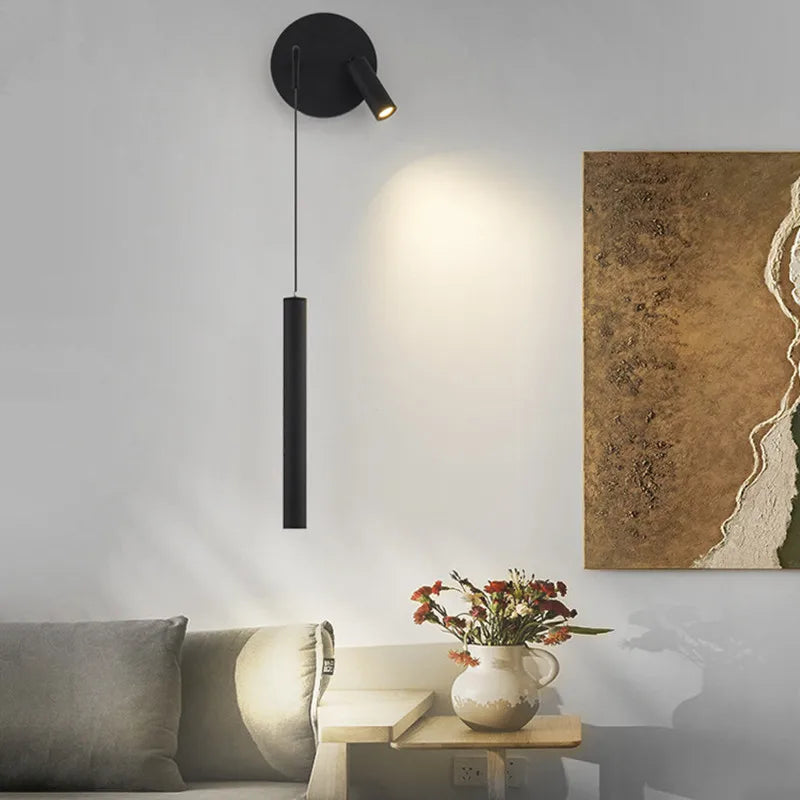 Lampe de chevet LED design nordique moderne vue de côté