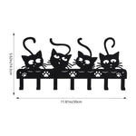porte clefs mural noir silhouette chien pattes moderne decoration maison objet decoratif