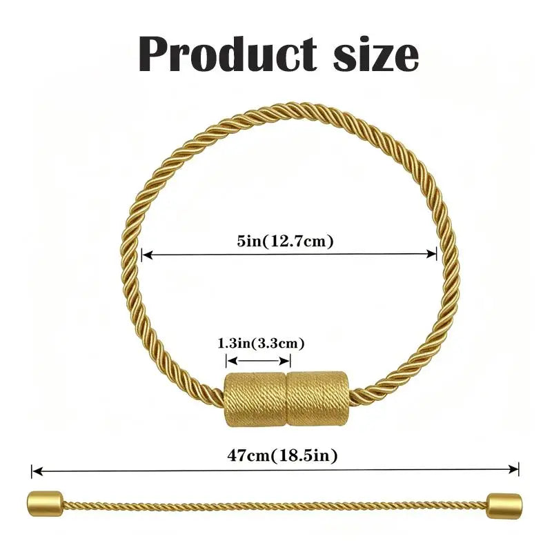 boucles rideau magnétiques or vis torsadées corde moderne fixations accessoires fenêtresextérieur