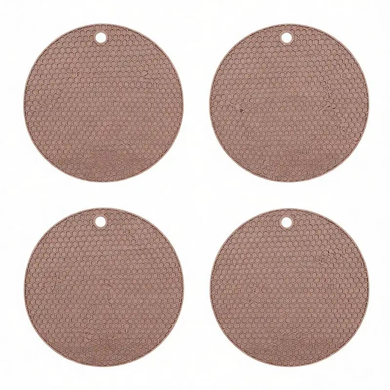 tapis protection cuisine silicone bleu orange vert gris texture moderne nid d'abeille