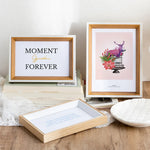 cadre photo bois decoratif minimaliste blanc beige clair photo frame stand 10 inch