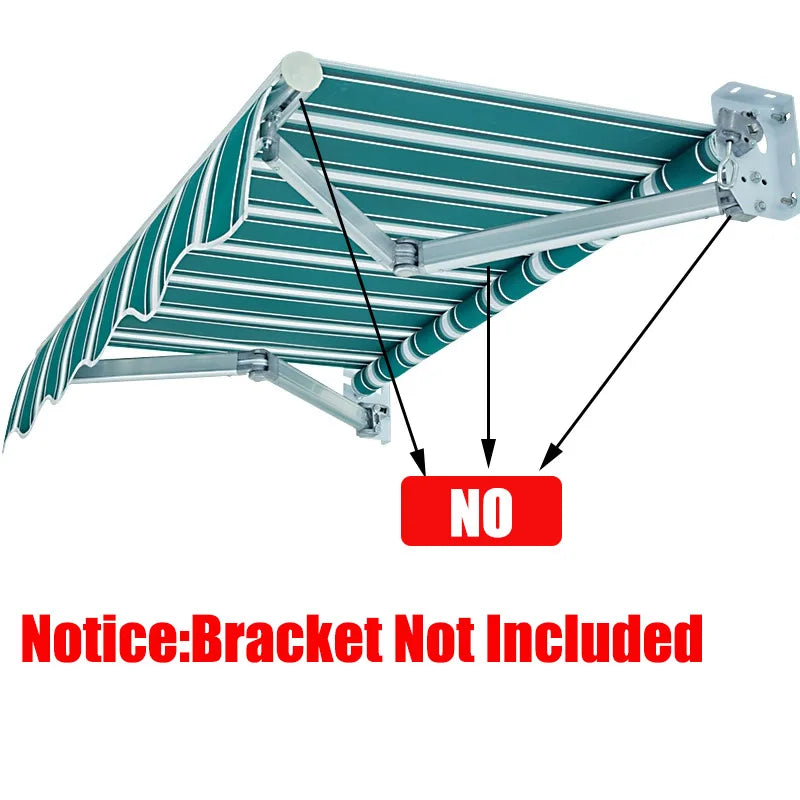 toile d'ombrage rayée moderne vert blanc imperméable clips inclusion poly enduit pu