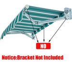 toile d'ombrage rayée moderne vert blanc imperméable clips inclusion poly enduit pu
