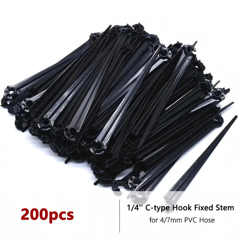 supports fixation tuyaux d'irrigation goutte goutte kit arrosage tiges plastique attaches colliers serrage jardinage