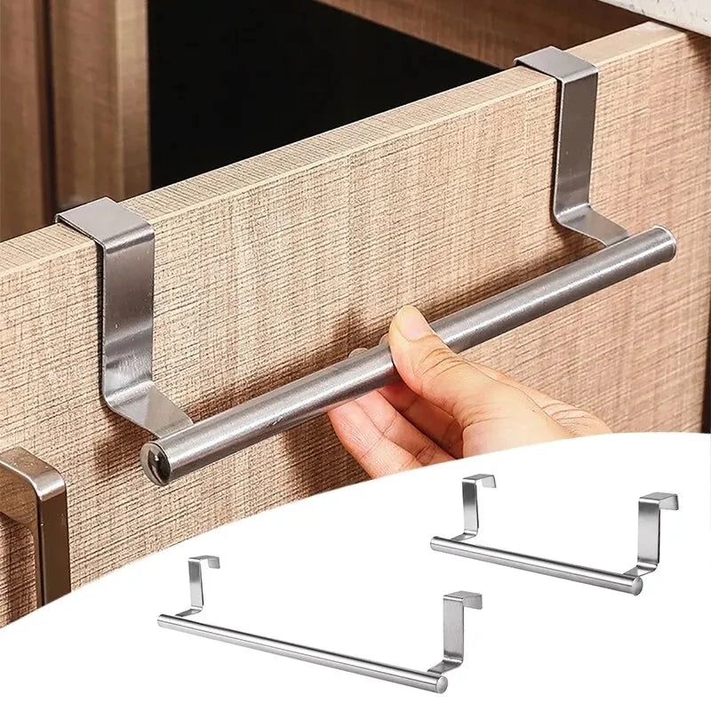 porte serviettes mural acier inoxydable moderne clips cuisine argenté supports racks.storage