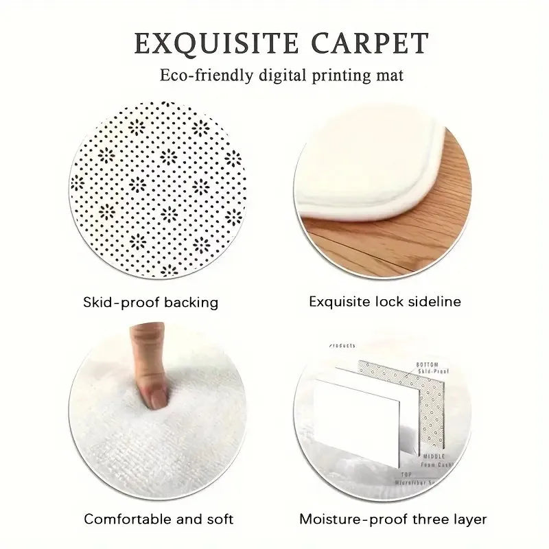 tapis moderne multicolore coquillages étoiles mer salon entrée cuisine couloir décoration intérieure polyester polypropylène