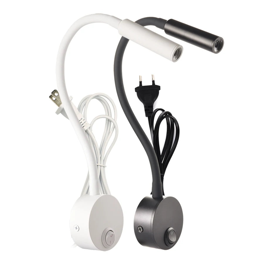lampe murale led moderne bras articulé réglable lecture chambre blanche noir
