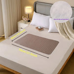 protège matelas gris clair beige texture quadrillée moderne anti fuites taille 80x120cm lavable main