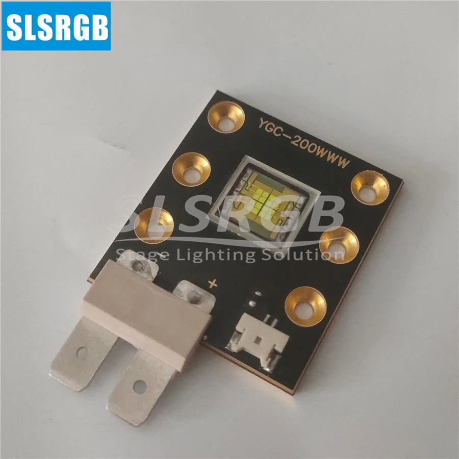 projecteur led 200w lumineux noir doré dmx scène dj connecteurs