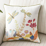 taies d'oreiller velours oiseau perroquet feuilles bleu foncé élégant non toxique polyester respectueux environnement