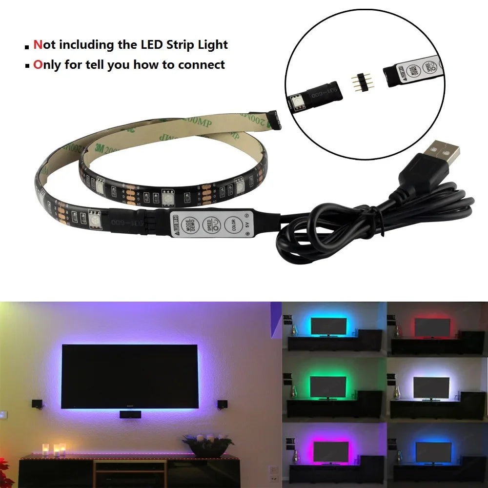 câble usb controle rgb 5v 12v 30v 5m 1m indicateur tension bouton adhésif certifié