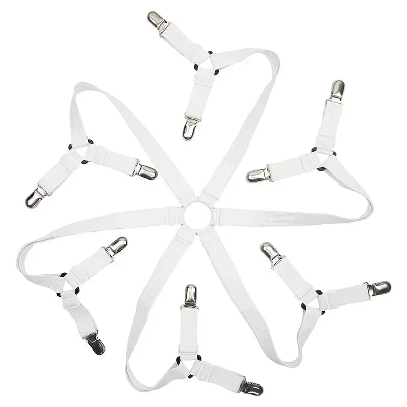 support drap lit noir blanc rayures horizontales perméable l'air fixations clips antidérapantes modernes variés
