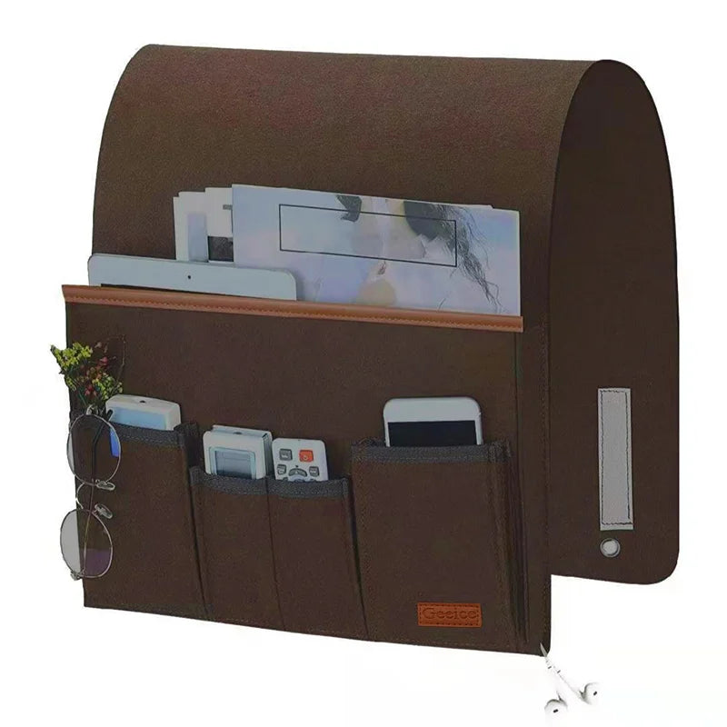 organisateur mural moderne marron noir rangement adhésif téléphone portable clé usb carte crédit tasse