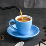 tasses céramique porcelaine poignée cuillères moderne rouge vert bleu jaune blanc