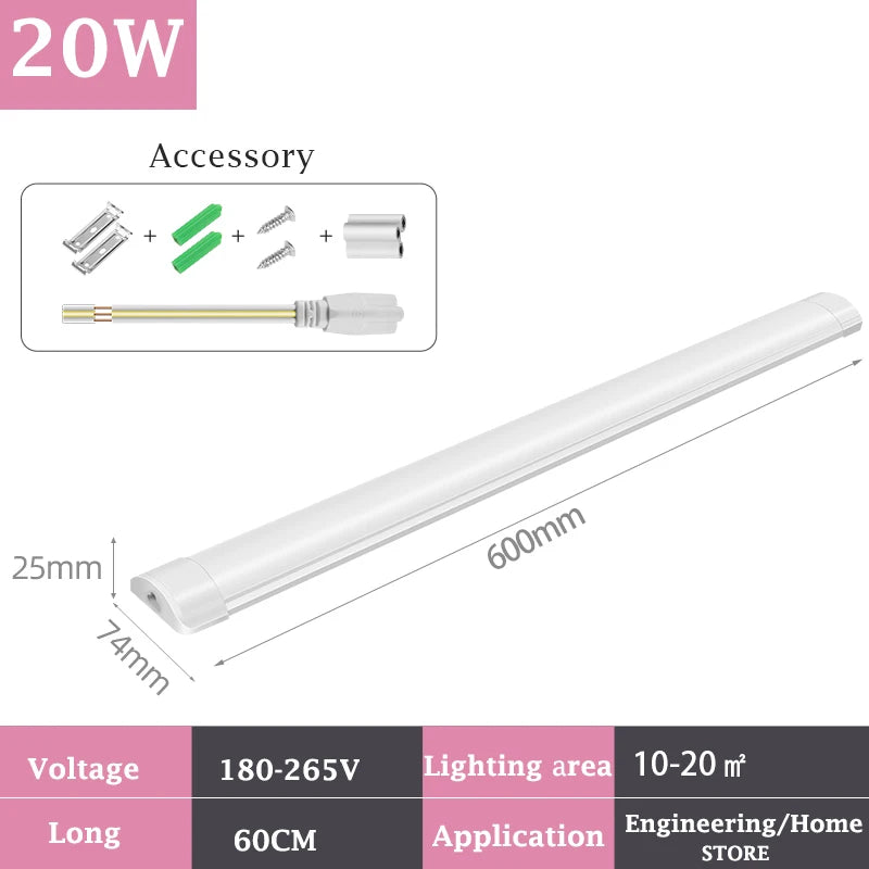 éclairage led barre 60cm 90cm 120cm blanc moderne lisse 180deg 30000h