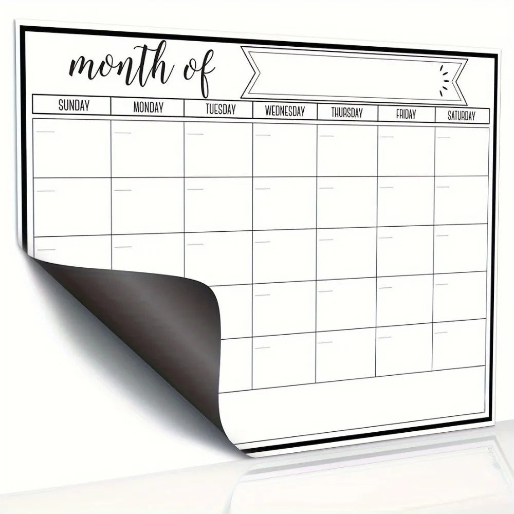 calendrier magnétique blanc bleu vert rouge aimants modernes pratique stylos essuie glaces