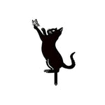 décoration jardin chat métal noir rouille silhouette animaux extérieur fleurs outils bottes jaunes